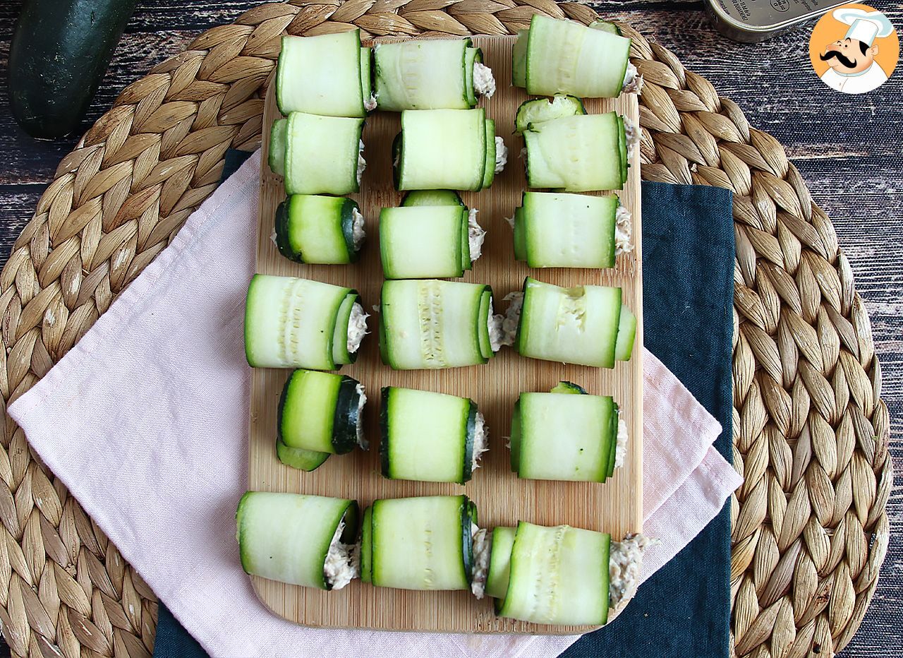 Zucchiniröllchen mit sardinen