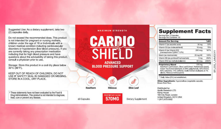 Cardio Shield Supplement Facts