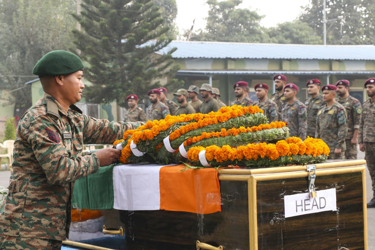 J-K: Army pays tribute to JCO Rakesh Kumar killed in Kishtwar encounter