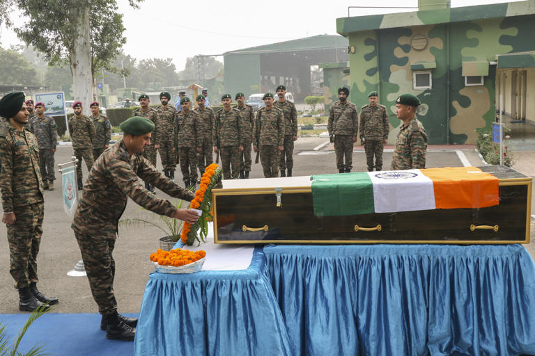 J-K: Army pays tribute to JCO Rakesh Kumar killed in Kishtwar encounter