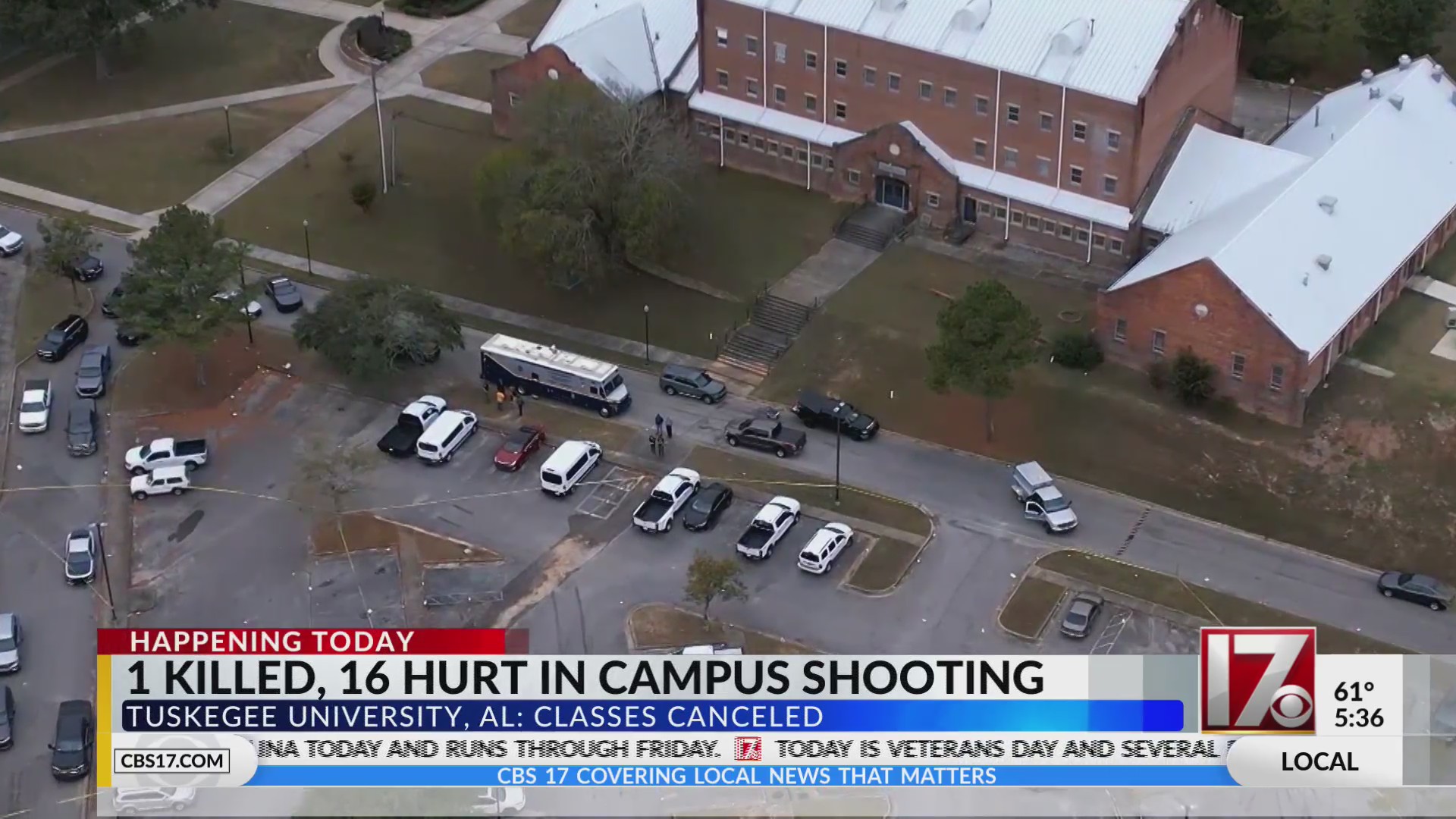 1 Killed, 16 Hurt In Tuskegee Shooting, Classes Canceled