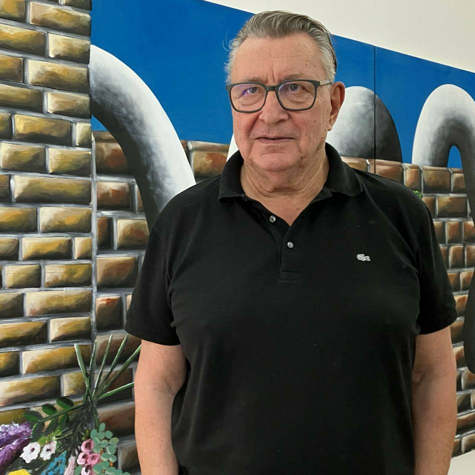 Der Erbsen, Autos und Geranien malte