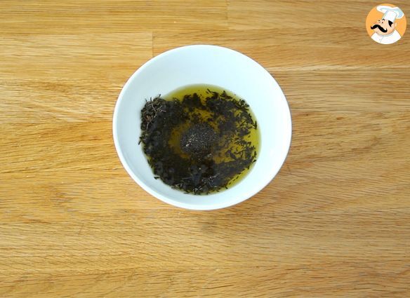 Gebackene forelle mit thymian und olivenöl