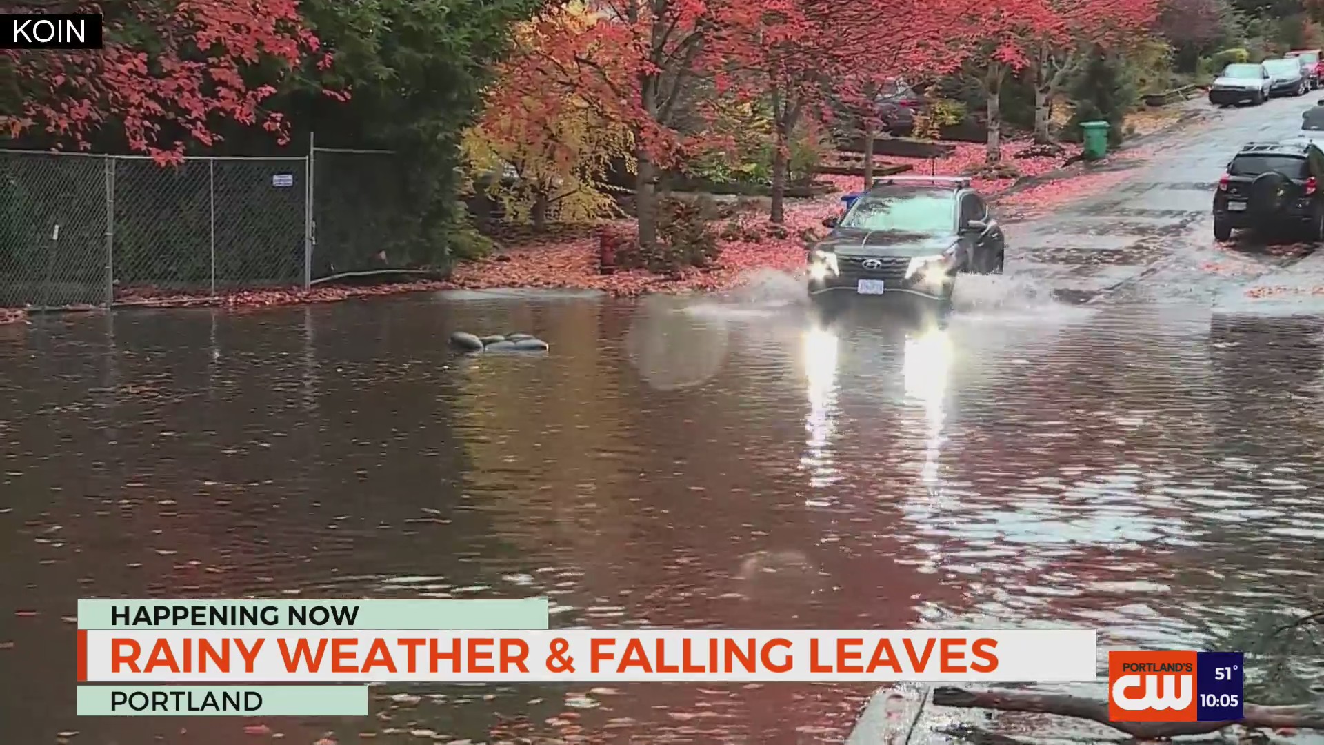 Fall Leaves, Rain Poses Threat To Drivers