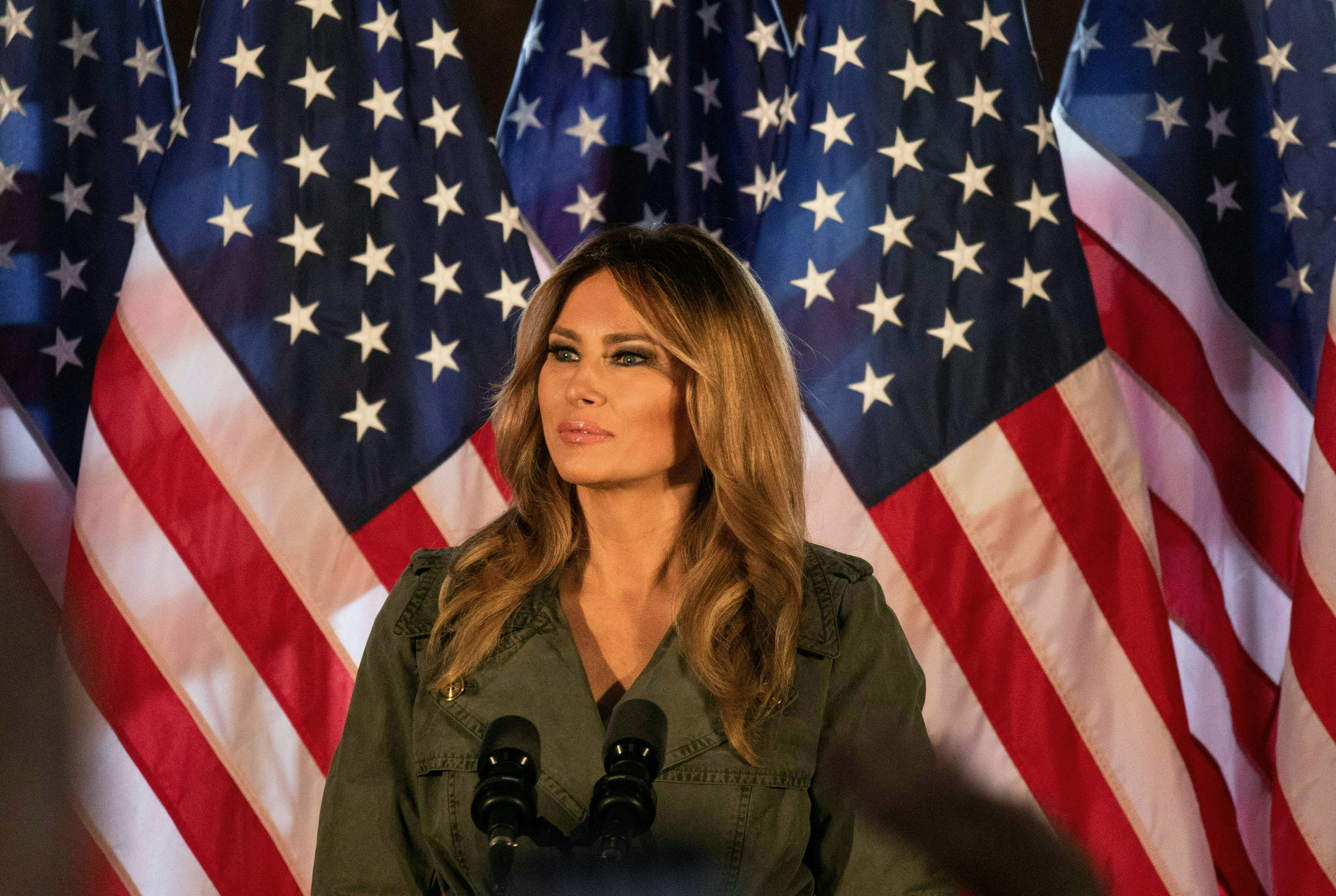 Melania Trump répond « non » à l’invitation des Biden à la Maison Blanche et donne le ton de son mandat de First Lady. (Photo de Melania Trump le 27 octobre 2020)