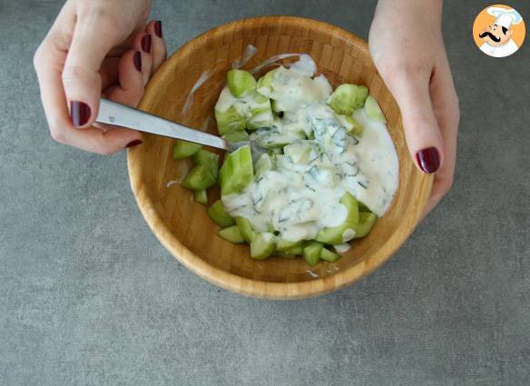 Gurke mit joghurtsoße