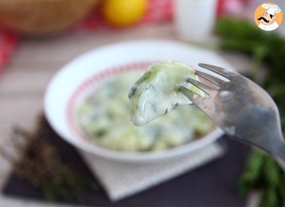 Gurke mit joghurtsoße