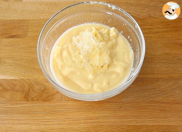 Veganer milchshake mit bananen