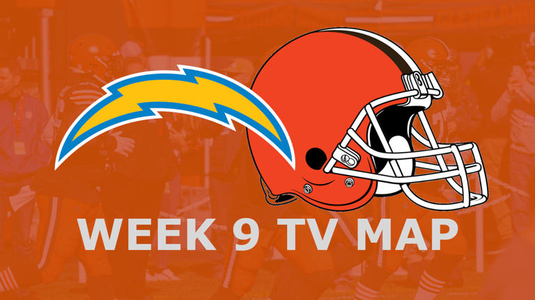 Los Angeles Chargers vs. Cleveland Browns: Week 9 TV Map