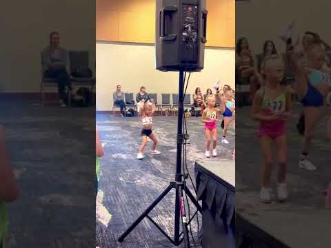 Young daughter performs her very first hip-hop dance routine