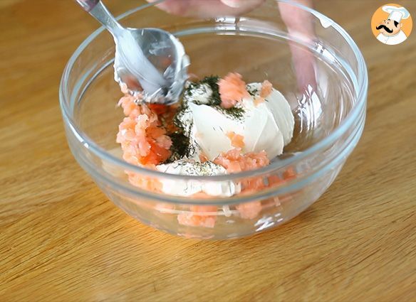 Kleiner kohl mit lachs