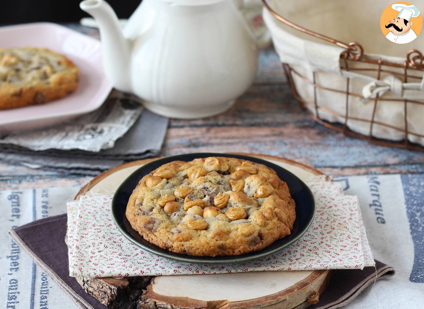 Cookies xxl haselnüsse, milchschokolade und pralinen