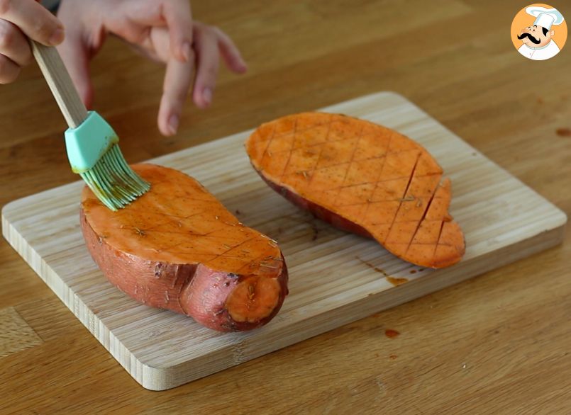 Gebackene süßkartoffeln