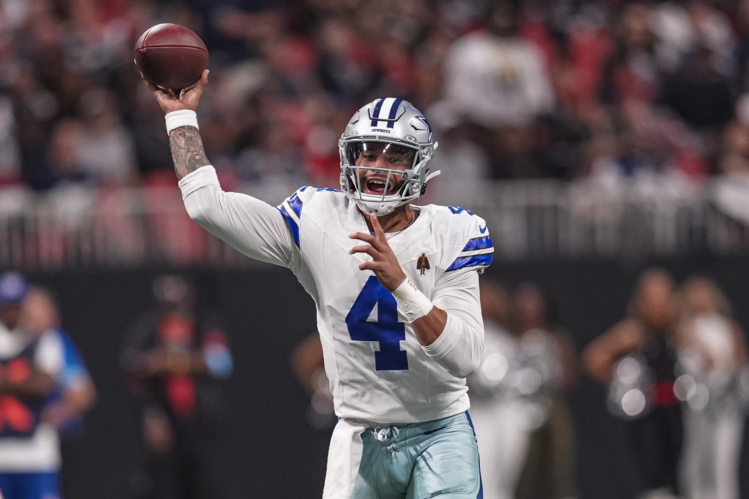 Dak Prescott leaves game against Falcons with hamstring injury ruled out Dak Prescott leaves game against Falcons with hamstring injury ruled out