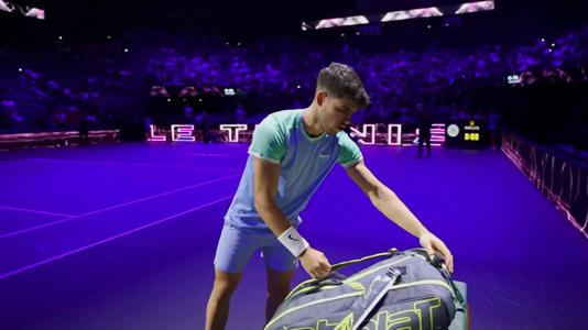 Carlos Alcaraz, Paris Masters 2024 © Stream screenshot