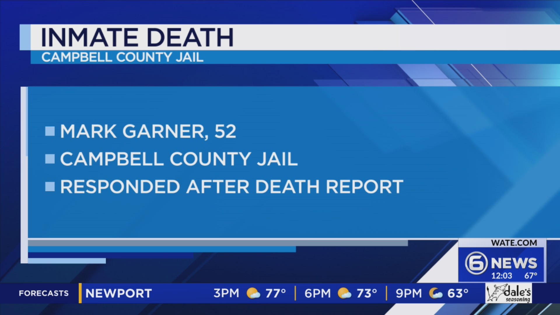 TBI Investigating Inmate's Death In Campbell County