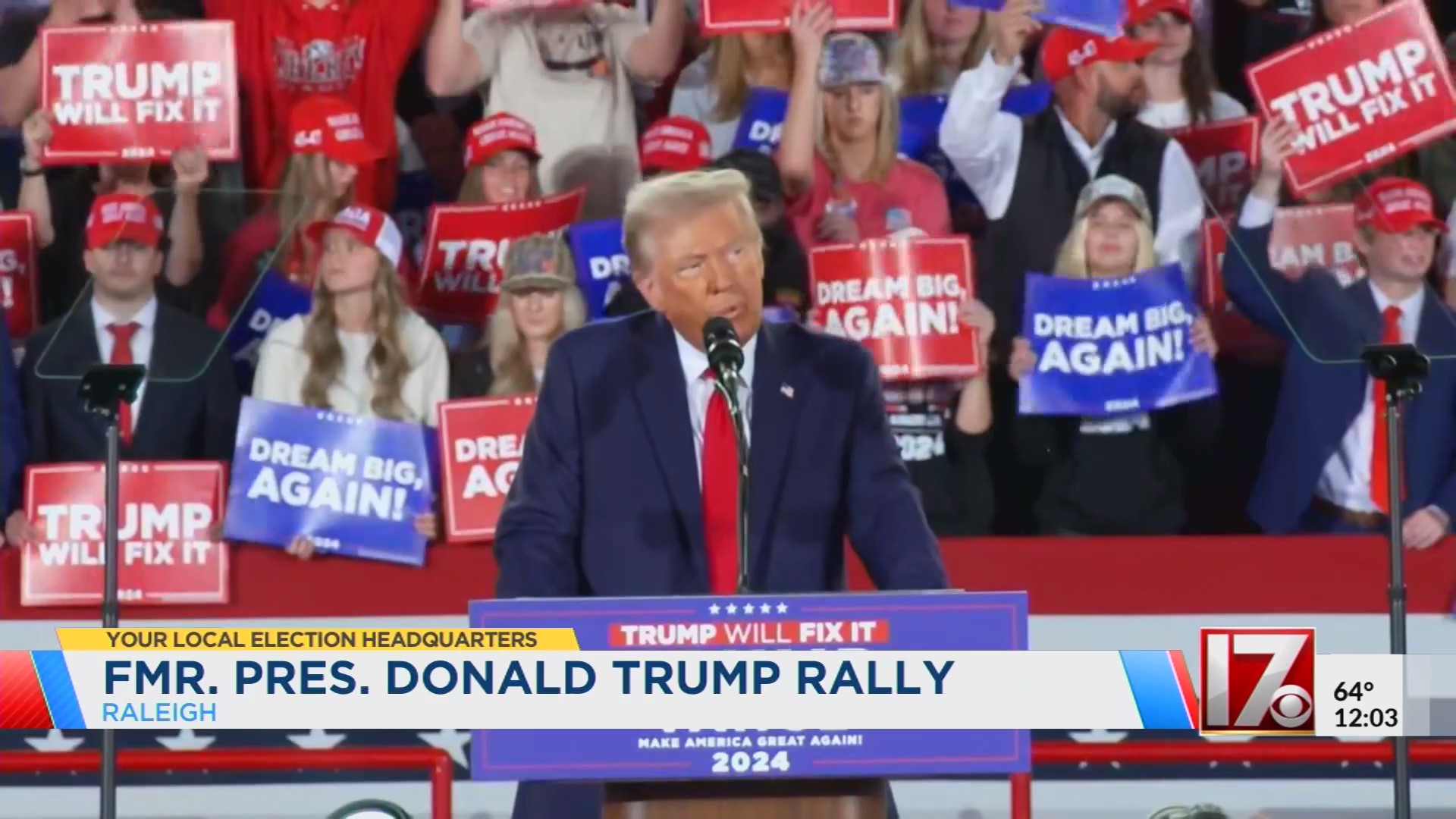 Donald Trump Holds Rally In Raleigh