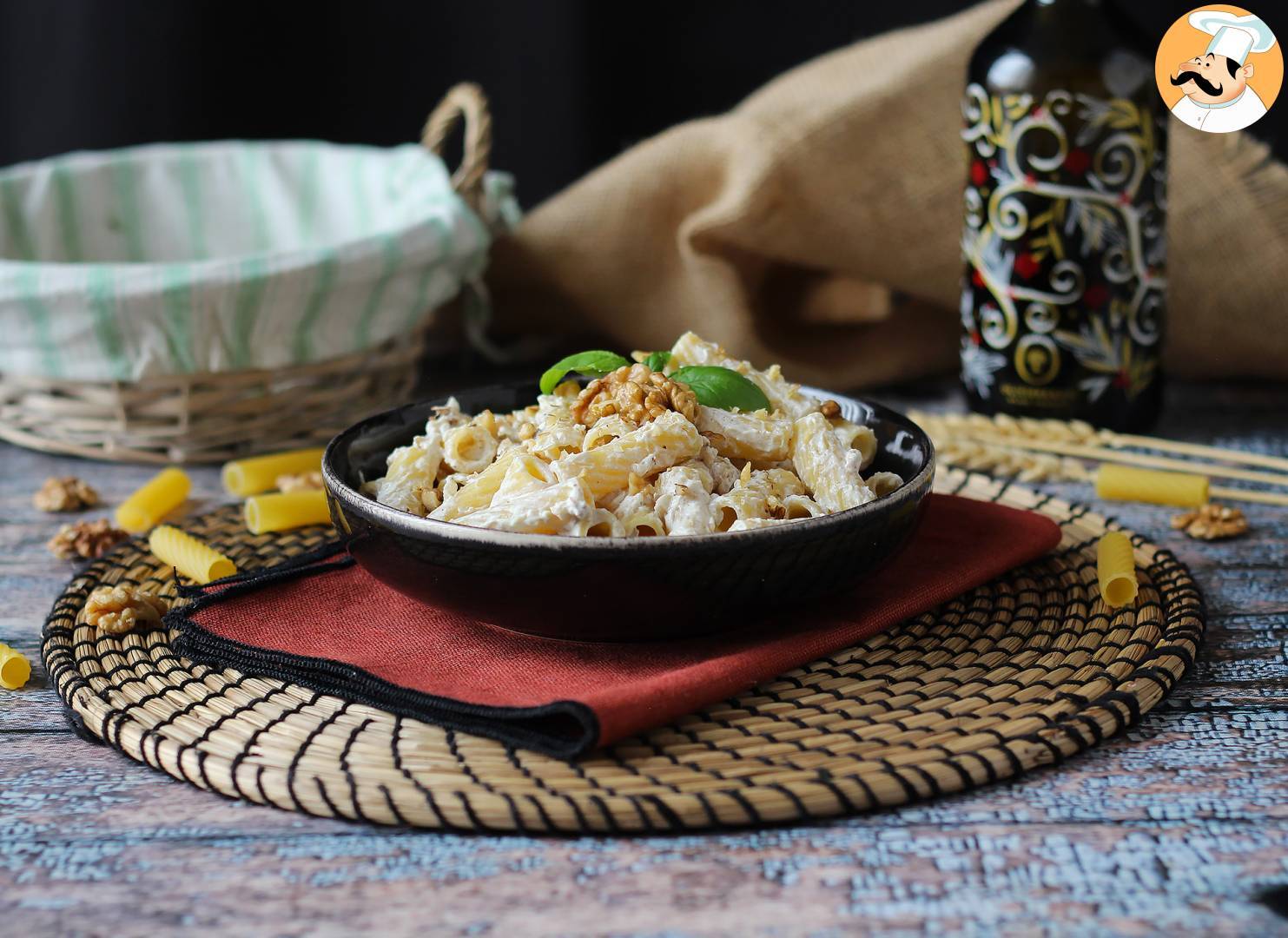 Nudeln mit ricotta und walnüssen: cremig und knackig