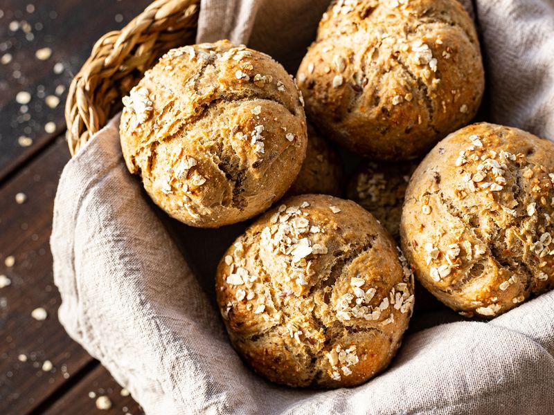 Fettarm &amp; Proteinreich: Kalorienarme Haferflocken-Brötchen - das Rezept