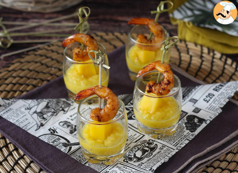 Prawn and mango verrines