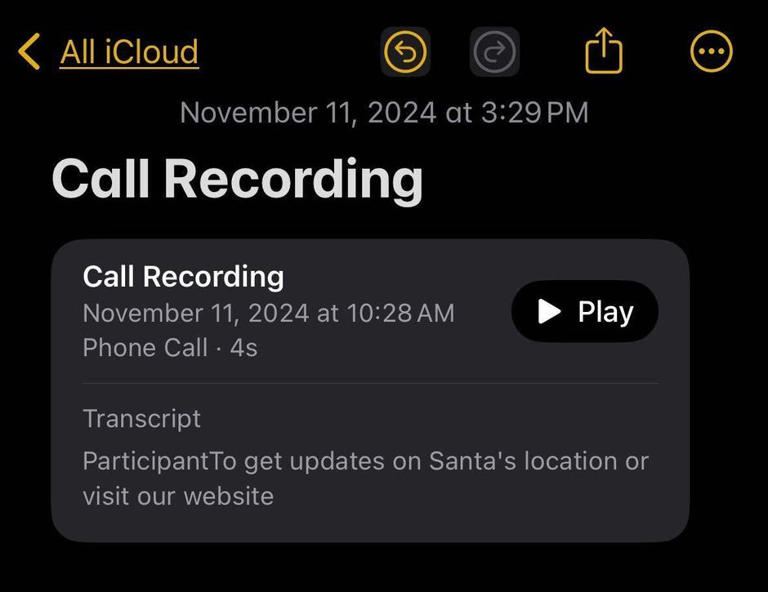 Tap Play to listen to the call, or tap the transcript below to read the call recording. Apple/CNET