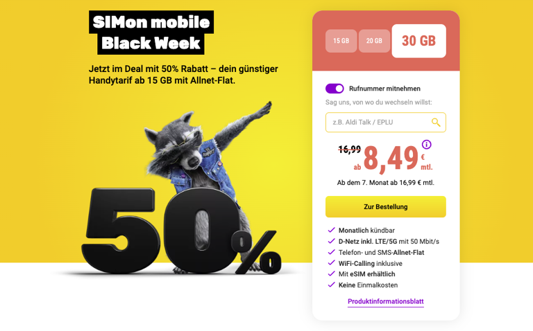 Monatlich kündbar: Der beste Handyvertrag bis 30 Euro