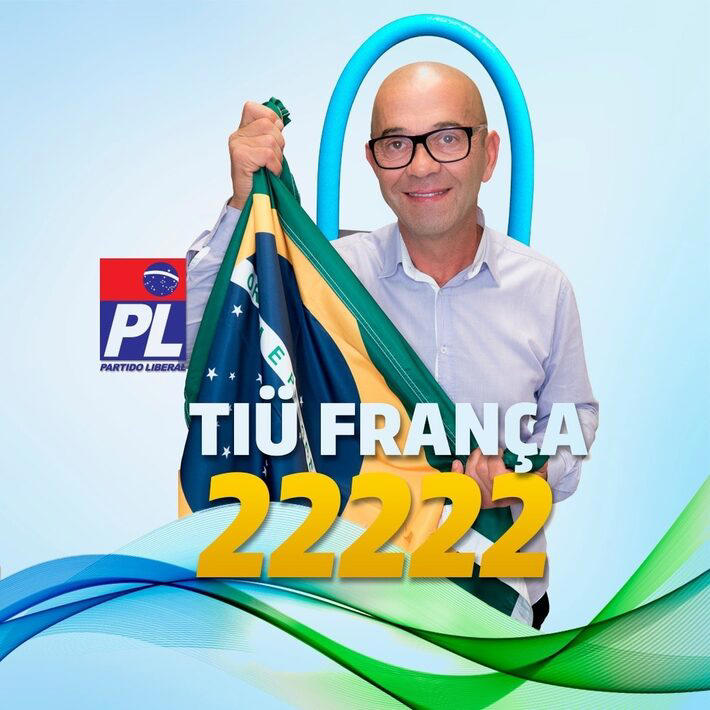 Imagem de Tio França em campanha para vereador de Rio do Sul (SC) em 2020. Foto: Reprodução