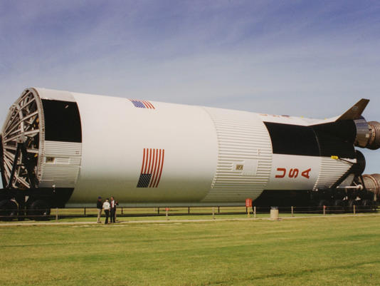 The Saturn V rocket helped power the Apollo missions. Space Frontiers/Getty Images