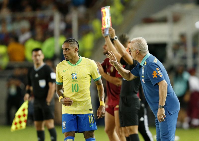 Soccer-Brazil Held 1-1 By Venezuela, Vinicius Misses Penalty