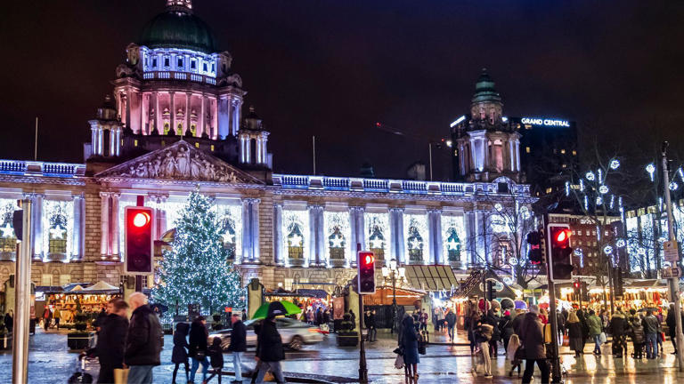 Belfast City Hall lit up for a previous Christmas. This year's lights will be switched on this Saturday