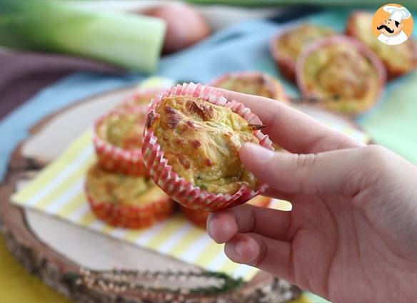 Muffins mit lauchfondue