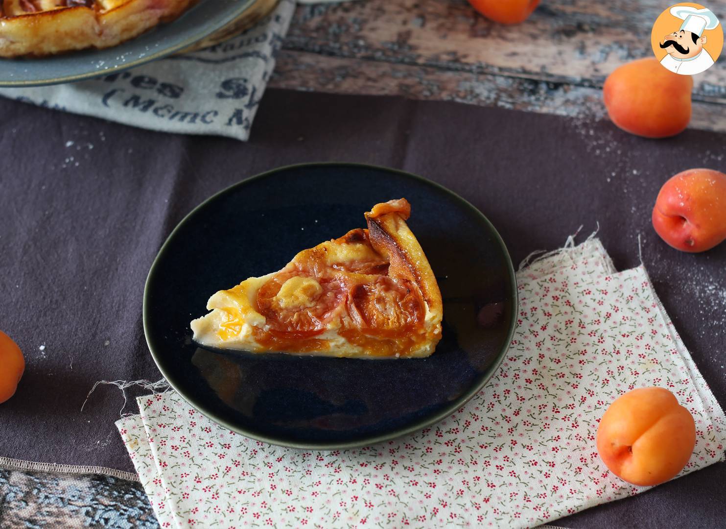 Einfache aprikosen-clafoutis
