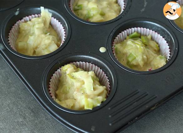 Muffins mit lauchfondue