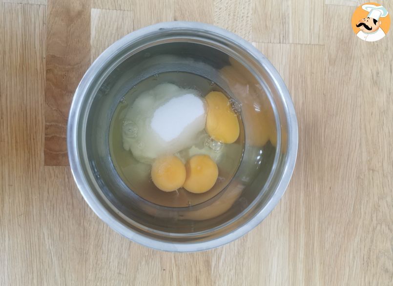 Einfache aprikosen-clafoutis