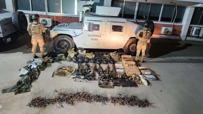 Operativo de la Marina en Culiacán: Aseguran armas y equipo táctico