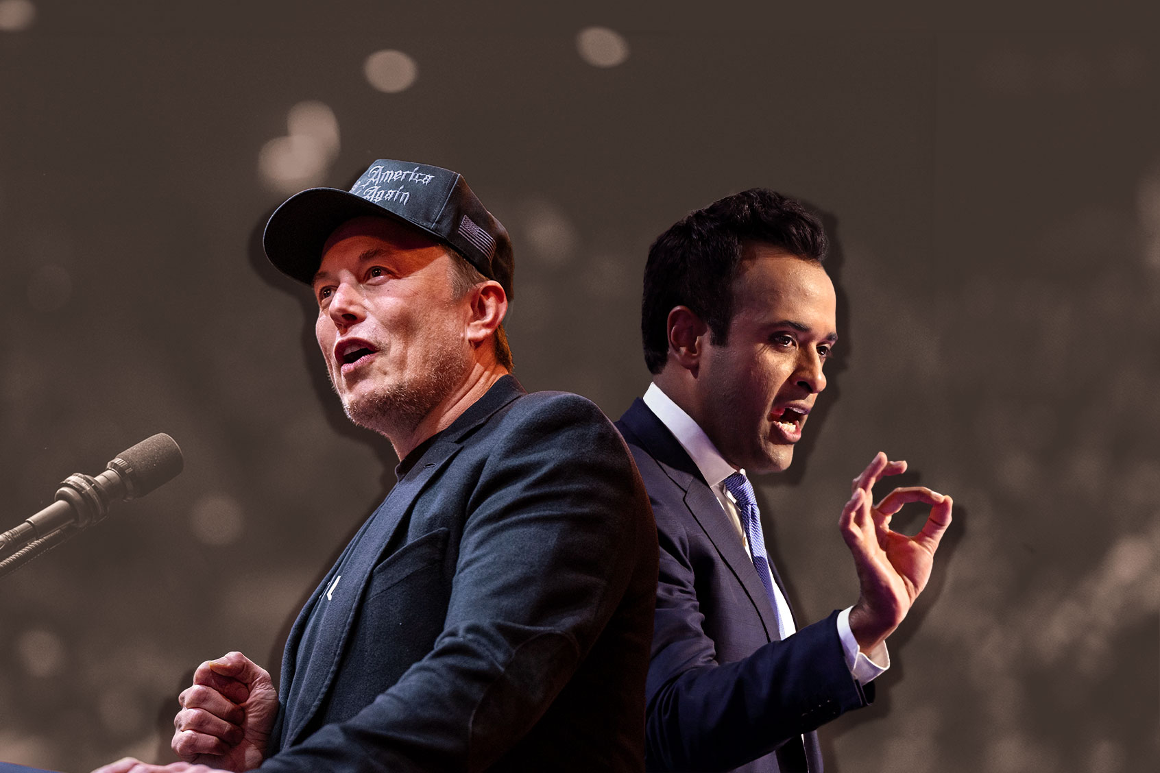 Elon Musk; Vivek Ramaswamy Photo illustration by Salon/Getty Images