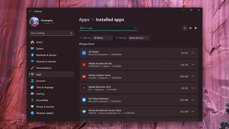 Stick to the apps you’re actually using. Screenshot: Microsoft