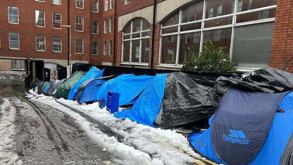 A migrant camp in Dublin 