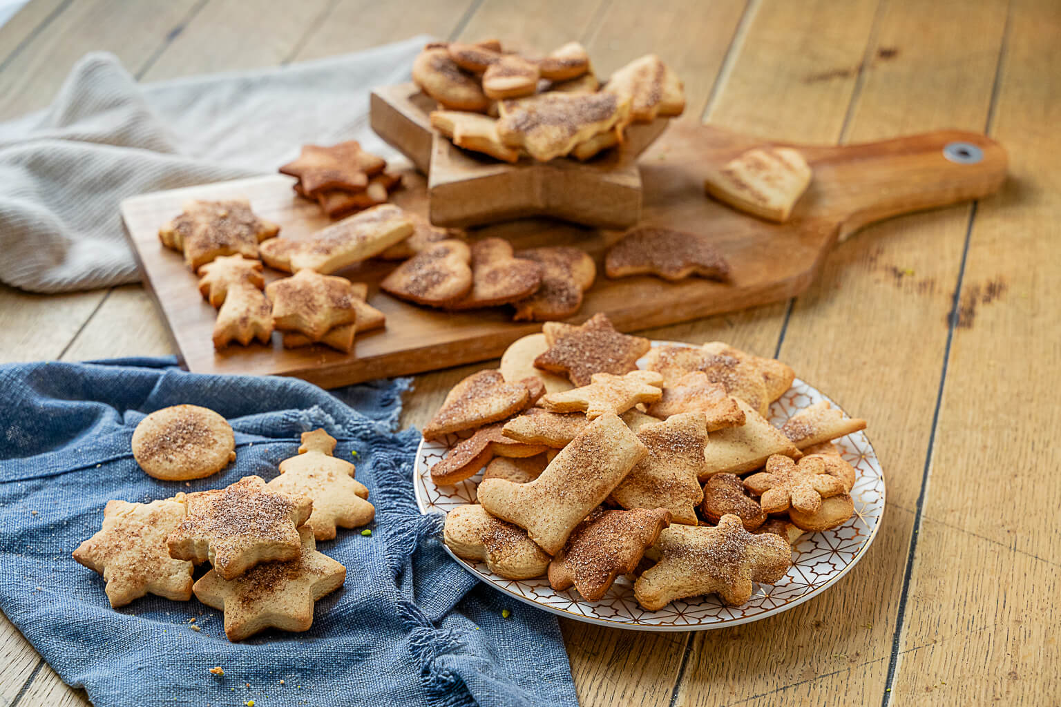 Marzipan Plätzchen mit Zimt-Zucker - einfache Weihnachtsplätzchen
