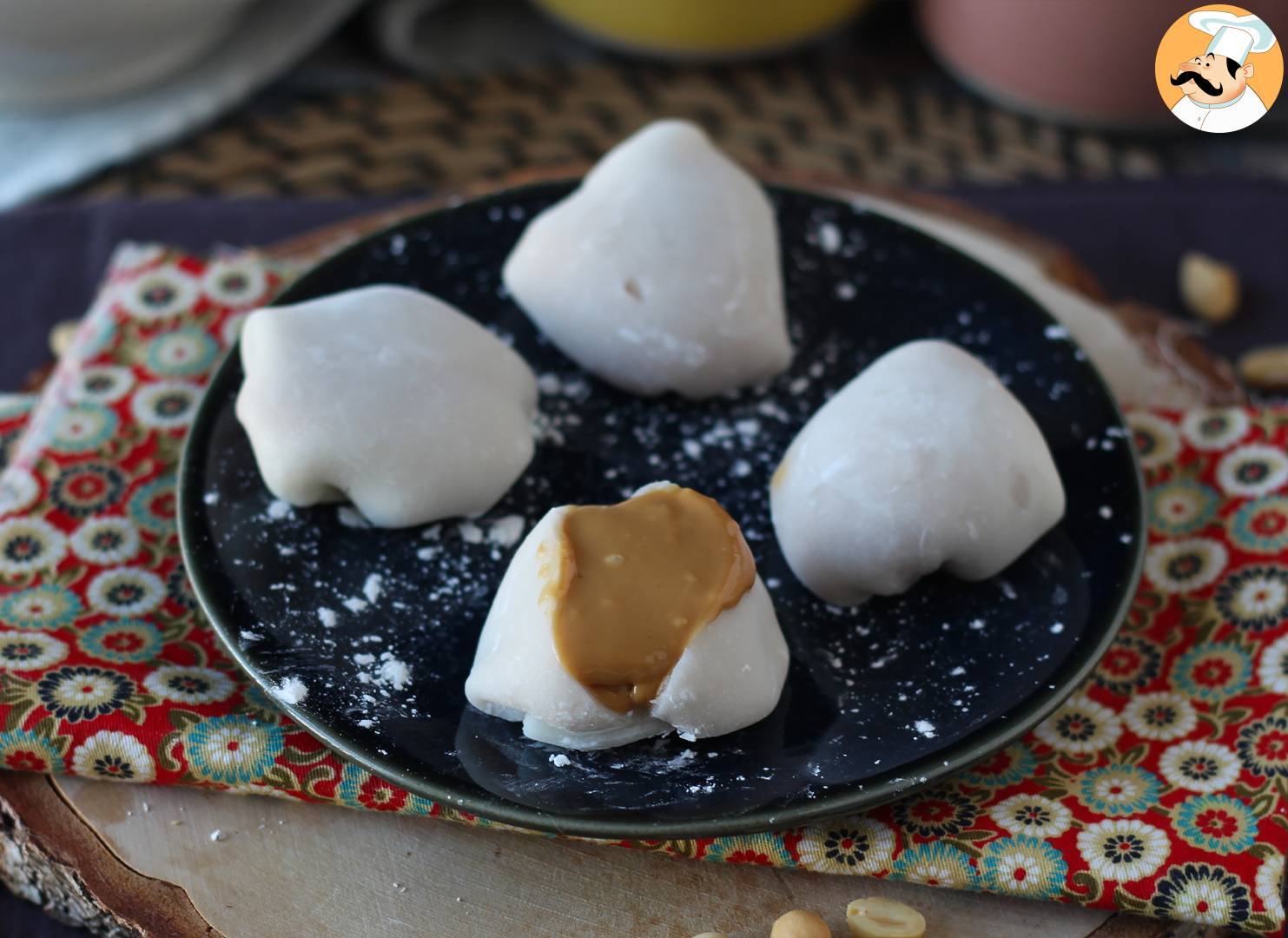Mochis mit erdnussbutter
