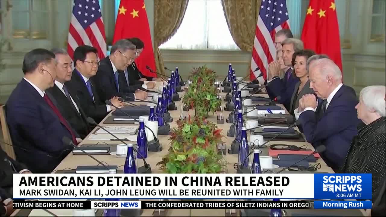 3 Americans held for years in China have been released, the White House says