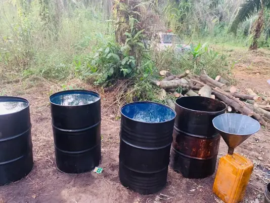 NSCDC discovers illegal refinery in Abia, arrests 2 suspects