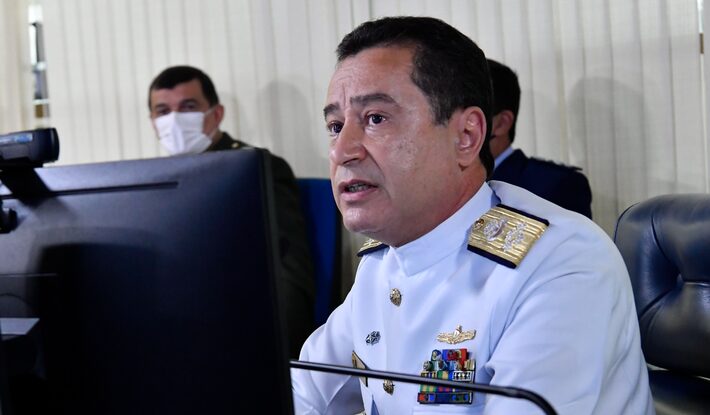 O almirante Garnier Santos, ex-comandante da Marinha sob Bolsonaro Foto: Waldemir Barreto/Agência Senado