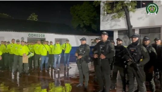 Equipo especial de la Policía de Barranquilla.