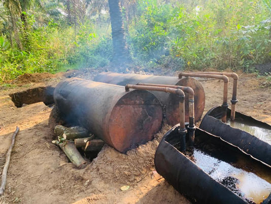 NSCDC discovers illegal refinery in Abia, arrests 2 suspects