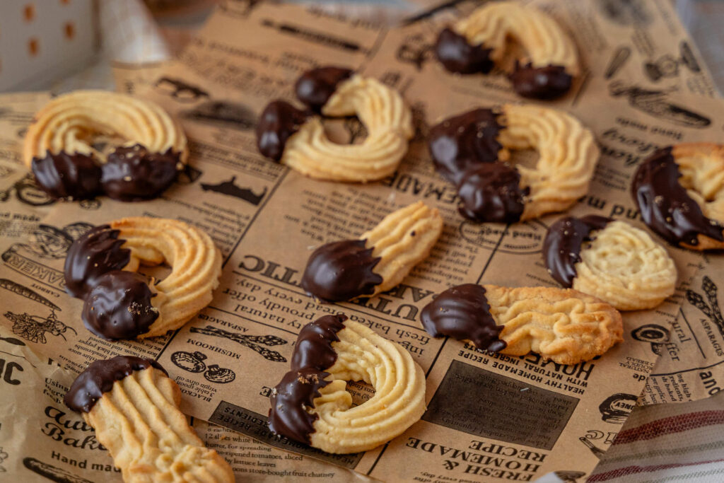 Marzipan Spritzgebäck mit Schokolade - bestes Rezept