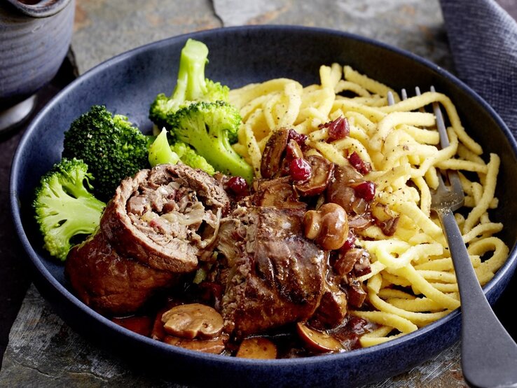 Rinderrouladen mit Pilzen und Spätzle: Abwechslungsreich!