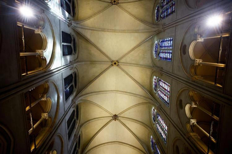 La voûte de la nef de la cathédrale.