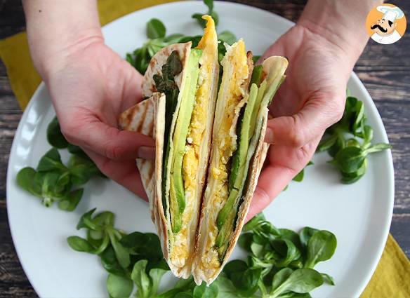 Wrap grillé façon brunch - tortilla wrap hack