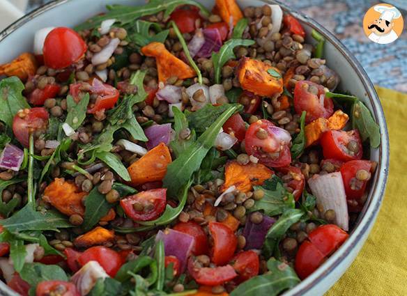 Linsen-süßkartoffel-salat